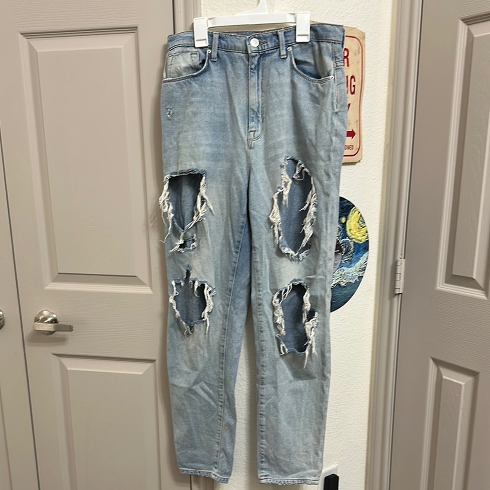 Distressed Light Blue Women's Jeans